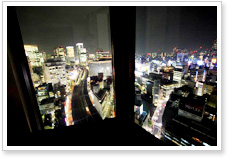 帝国ホテル(東京)この出窓の眼下に、銀河のラインが見える 帝国ホテル(東京)この出窓の眼下に、銀河のラインが見える